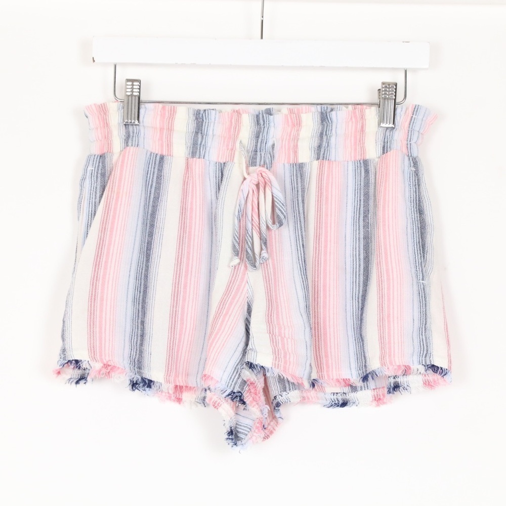 Bella Dahl Fray Hem Flowy Short Sunset Stripe